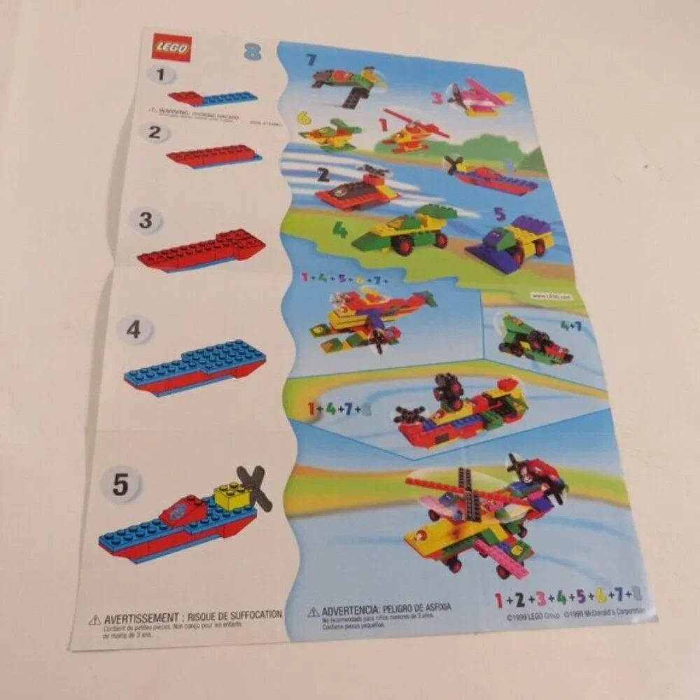 LEGO ADVERTISING - (6 items)PACKAGING Materials mostly 1999 some Lego McDonalds